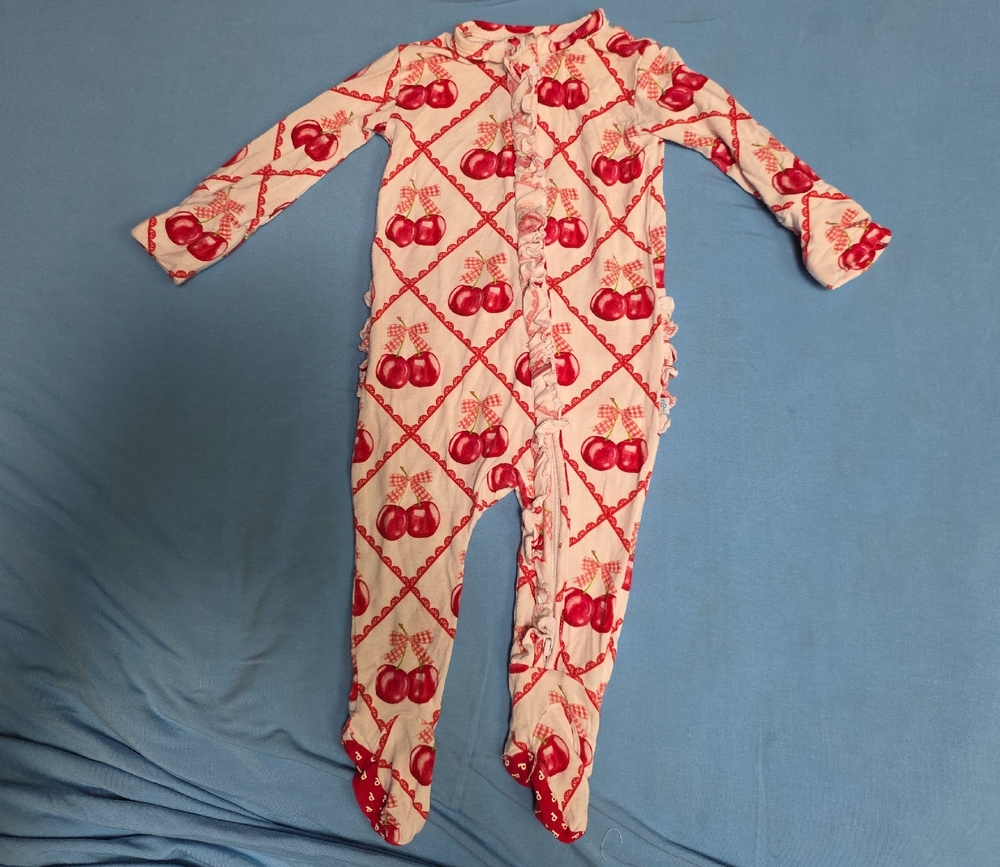 Posh Peanut Red Cherry Kids One Piece